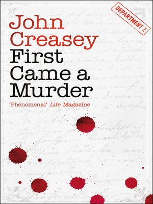 cover image of First Came a Murder